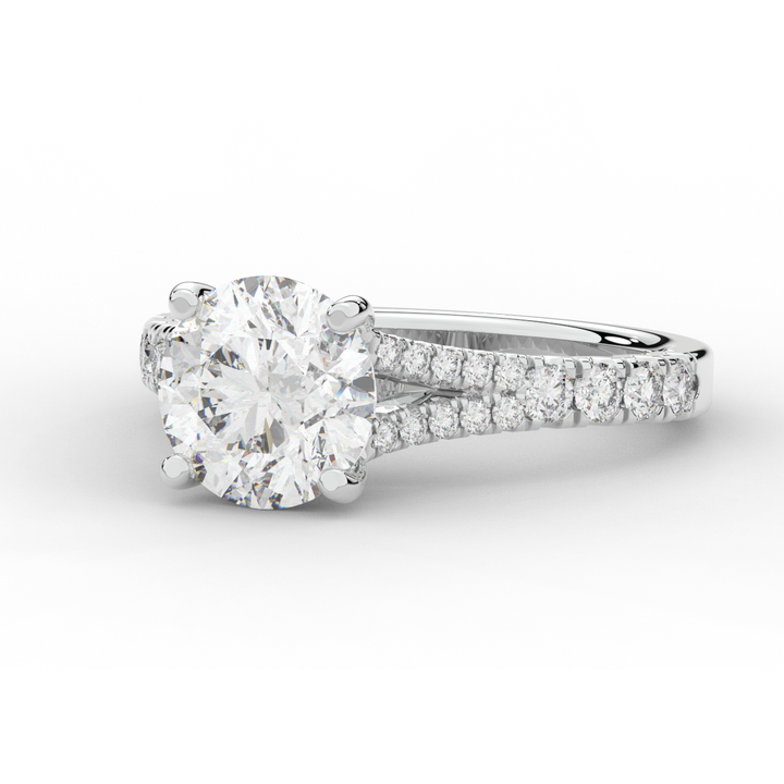 2.45CT.TW ROUND LAB DIAMOND ENGAGEMENT RING - Nazarelle