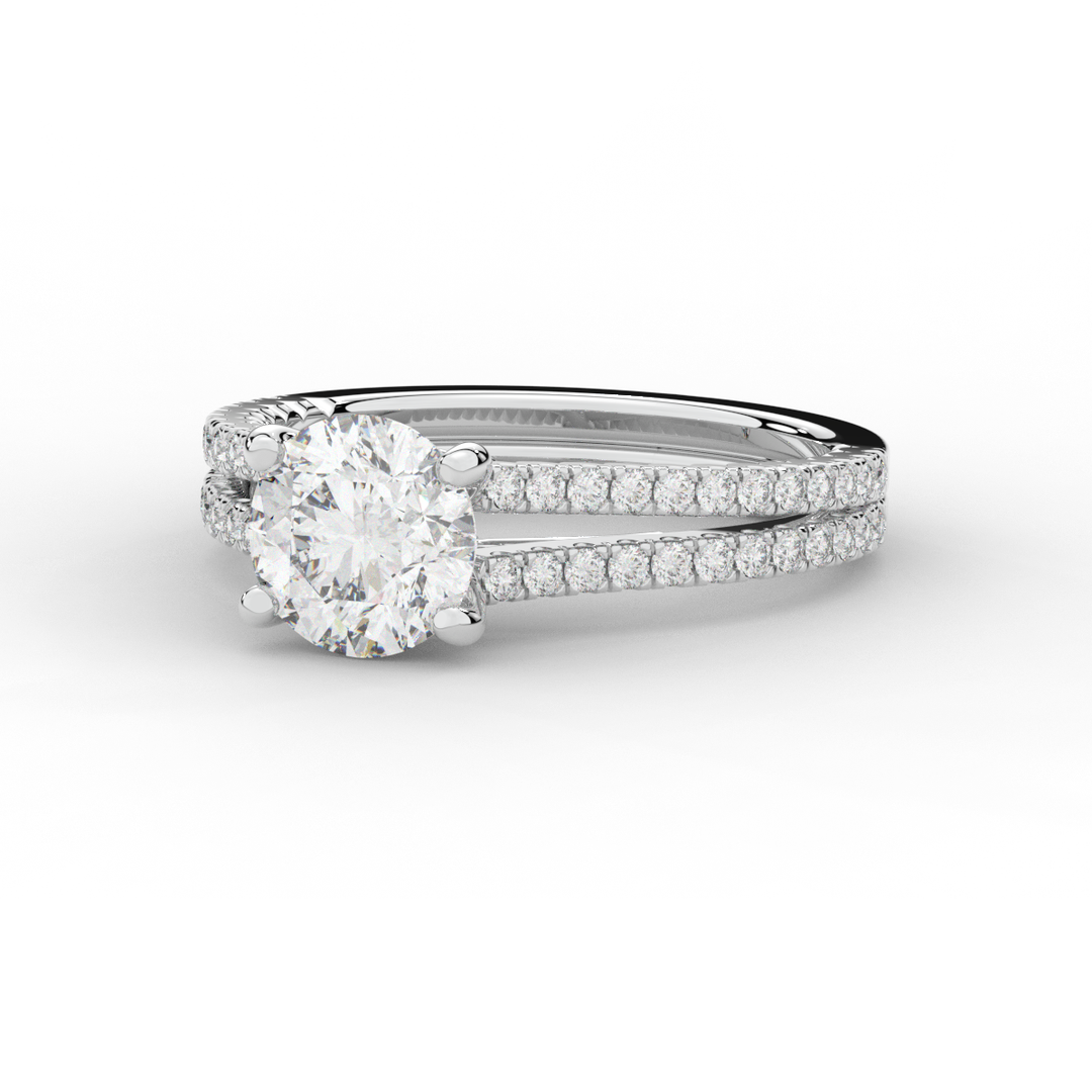 1.90CT.TW ROUND LAB DIAMOND SOLITAIRE ENGAGEMENT RING - Nazarelle