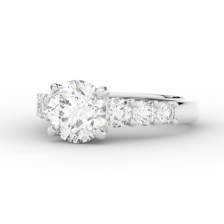 3.00CT.TW ROUND LAB DIAMOND  ENGAGEMENT RING - Nazarelle