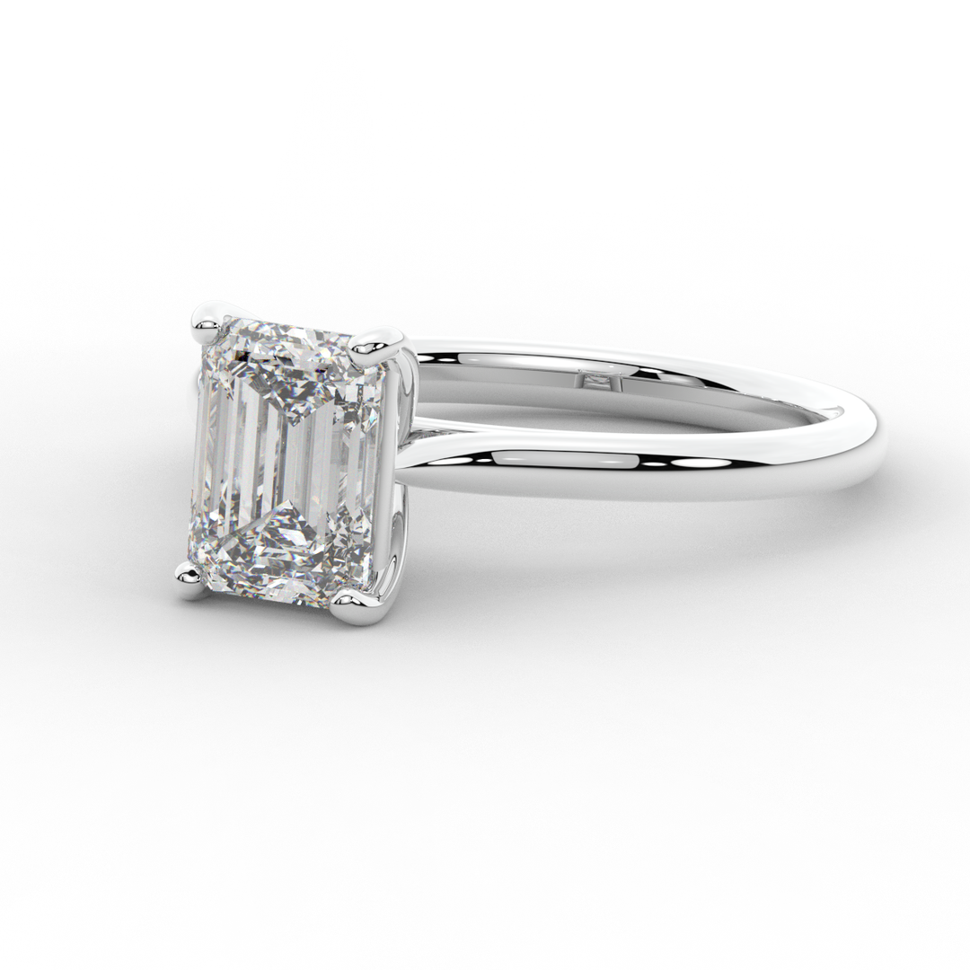 2.00CT EMERALD CUT LAB DIAMOND SOLITAIRE ENGAGEMENT RING - Nazarelle