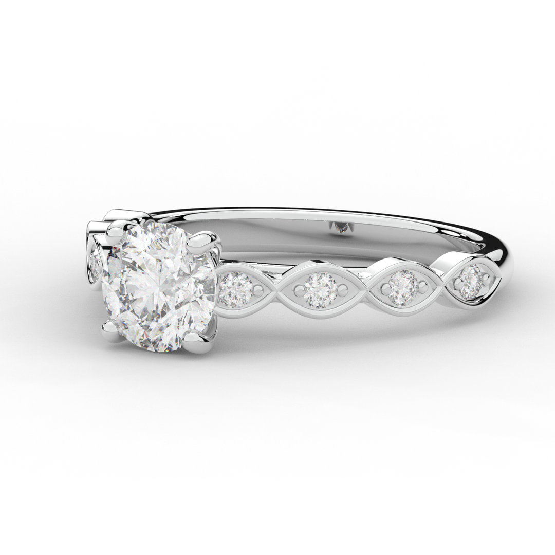 1.15CT.TW ROUND LAB DIAMOND SOLITAIRE ENGAGEMENT RING - Nazarelle