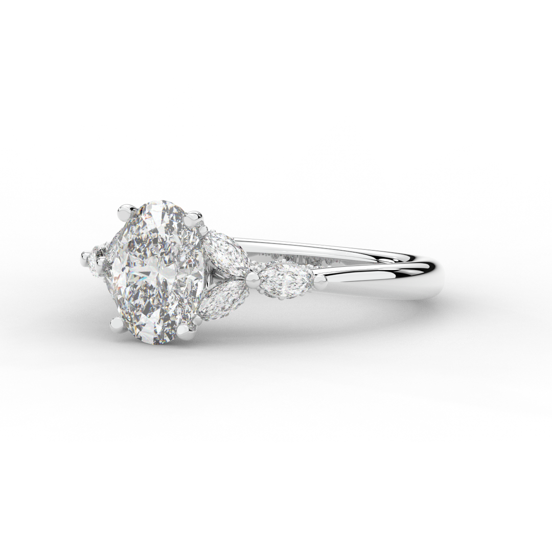 2.00CT.TW OVAL LAB DIAMOND ENGAGEMENT RING - Nazarelle