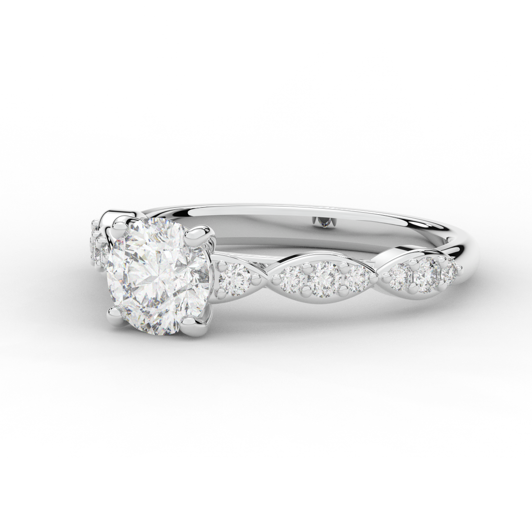 1.20CT.TW ROUND LAB DIAMOND SOLITAIRE ENGAGEMENT RING - Nazarelle