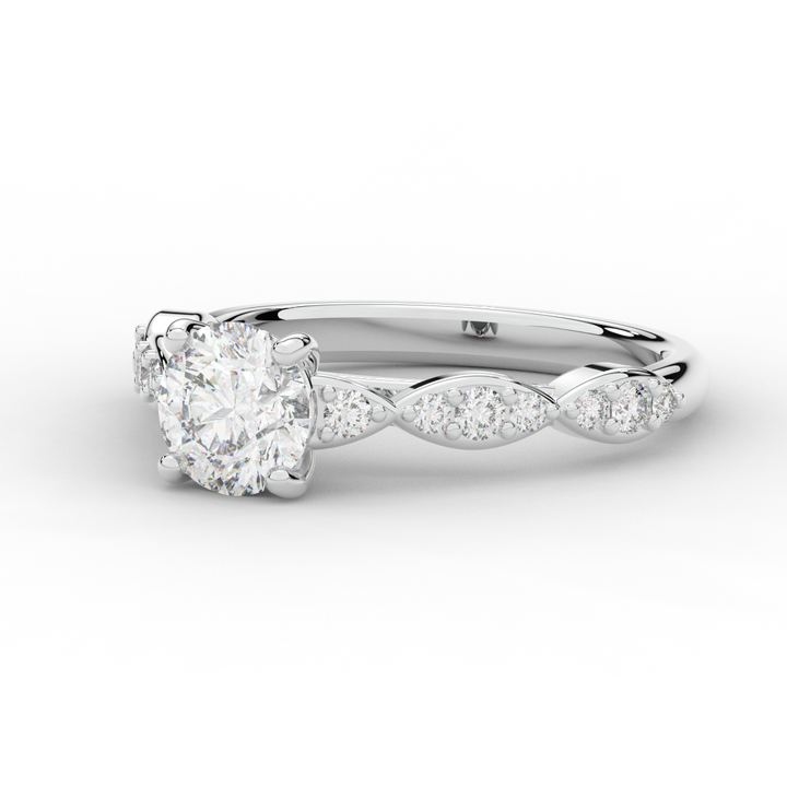 1.20CT.TW ROUND LAB DIAMOND SOLITAIRE ENGAGEMENT RING - Nazarelle