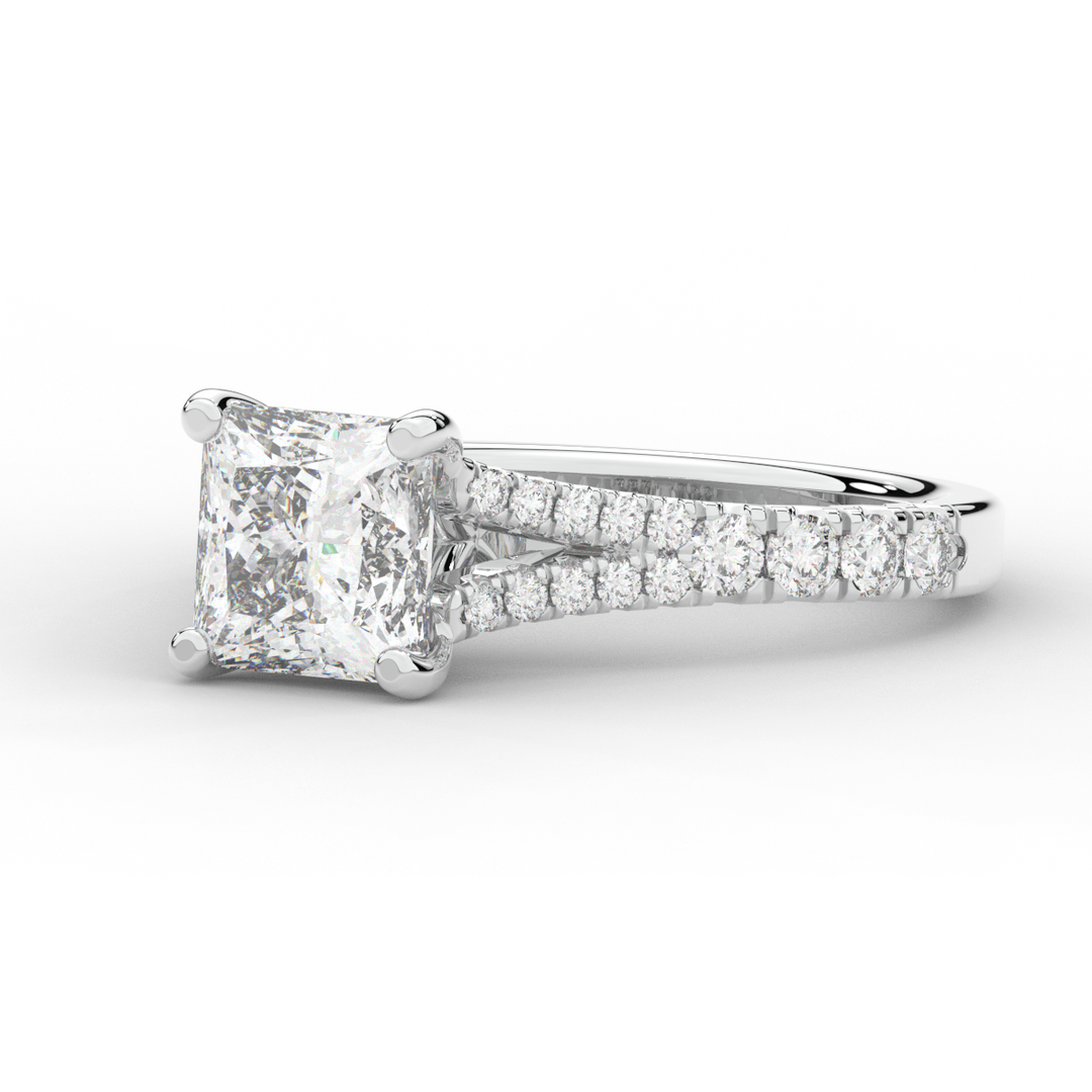 2.45CT.TW PRINCESS LAB DIAMOND ENGAGEMENT RING - Nazarelle