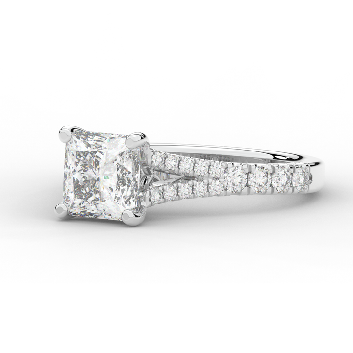 2.45CT.TW PRINCESS LAB DIAMOND ENGAGEMENT RING - Nazarelle