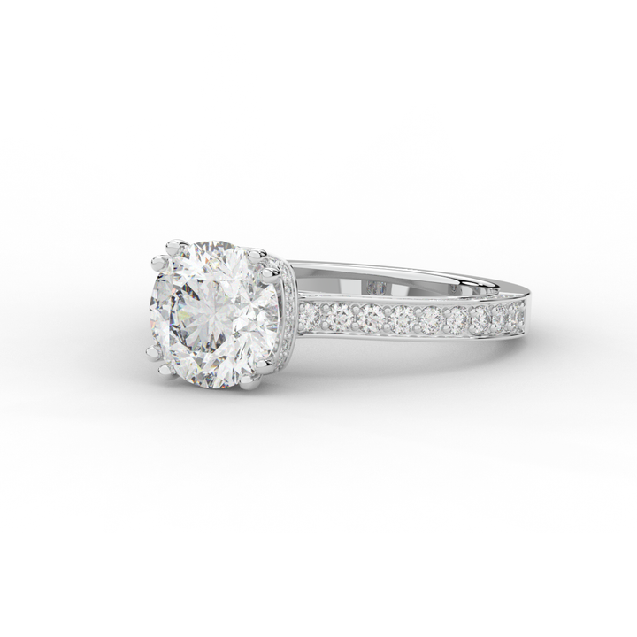 2.60CT.TW ROUND LAB DIAMOND SOLITAIRE ENGAGEMENT RING - Nazarelle
