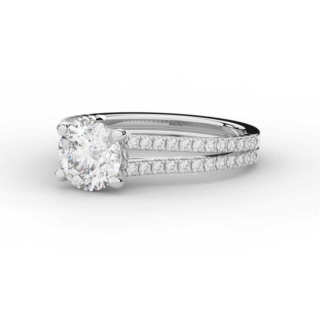 1.90CT.TW ROUND LAB DIAMOND SOLITAIRE ENGAGEMENT RING - Nazarelle