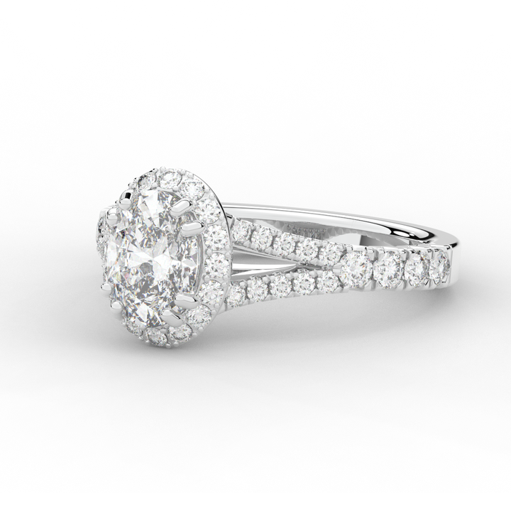 1.60CT.TW OVAL LAB DIAMOND ENGAGEMENT RING - Nazarelle