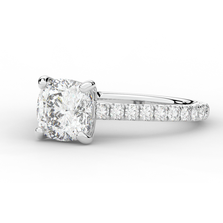 2.40CT.TW CUSHION LAB DIAMOND ENGAGEMENT RING - Nazarelle