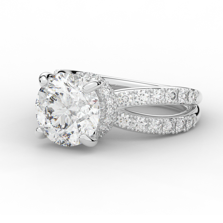 6.25CT.TW ROUND LAB DIAMOND ENGAGEMENT RING - Nazarelle