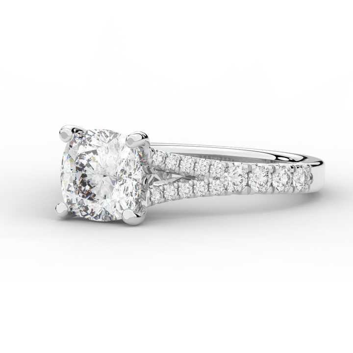2.45CT.TW CUSHION LAB DIAMOND ENGAGEMENT RING - Nazarelle
