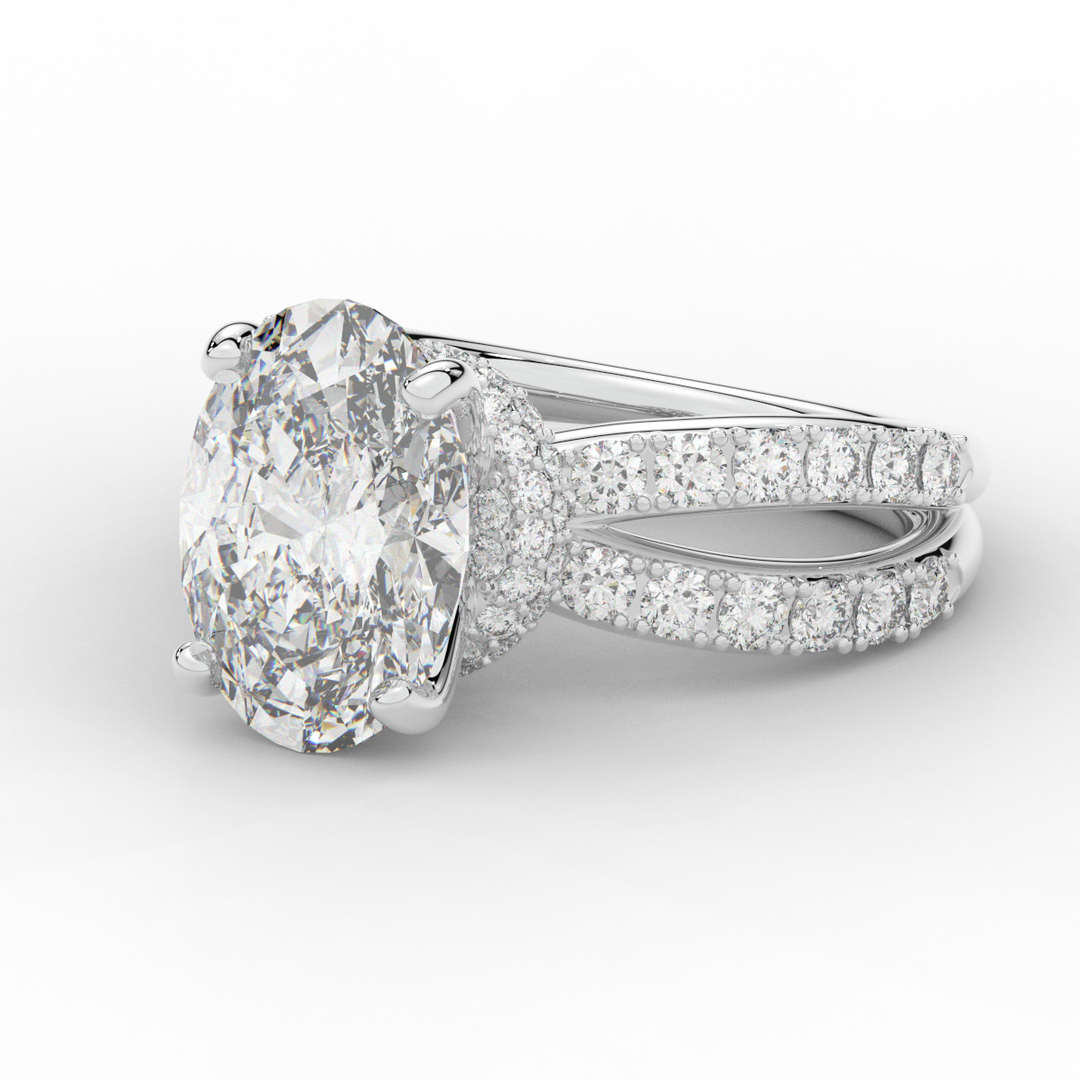 6.25CT.TW OVAL LAB DIAMOND ENGAGEMENT RING