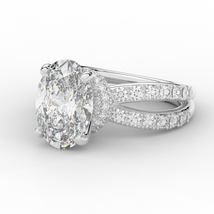 6.25CT.TW OVAL LAB DIAMOND ENGAGEMENT RING