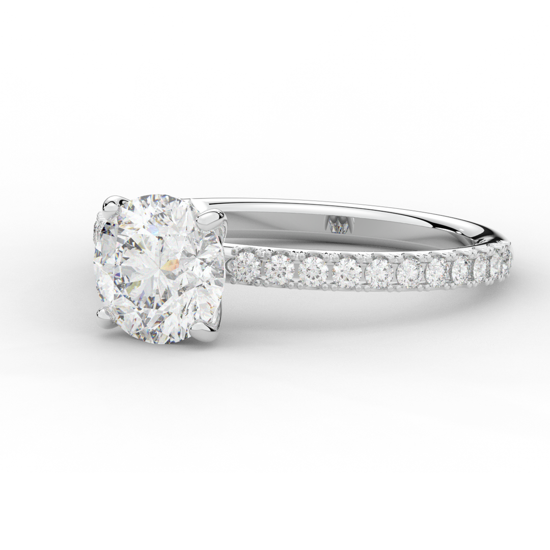 1.75CT.TW ROUND LAB DIAMOND SOLITAIRE ENGAGEMENT RING - Nazarelle
