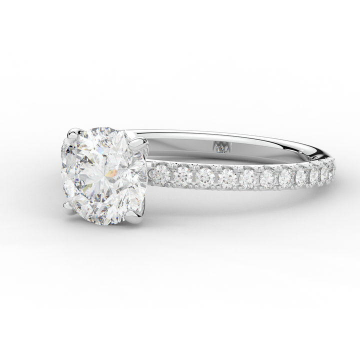 1.75CT.TW ROUND LAB DIAMOND SOLITAIRE ENGAGEMENT RING - Nazarelle