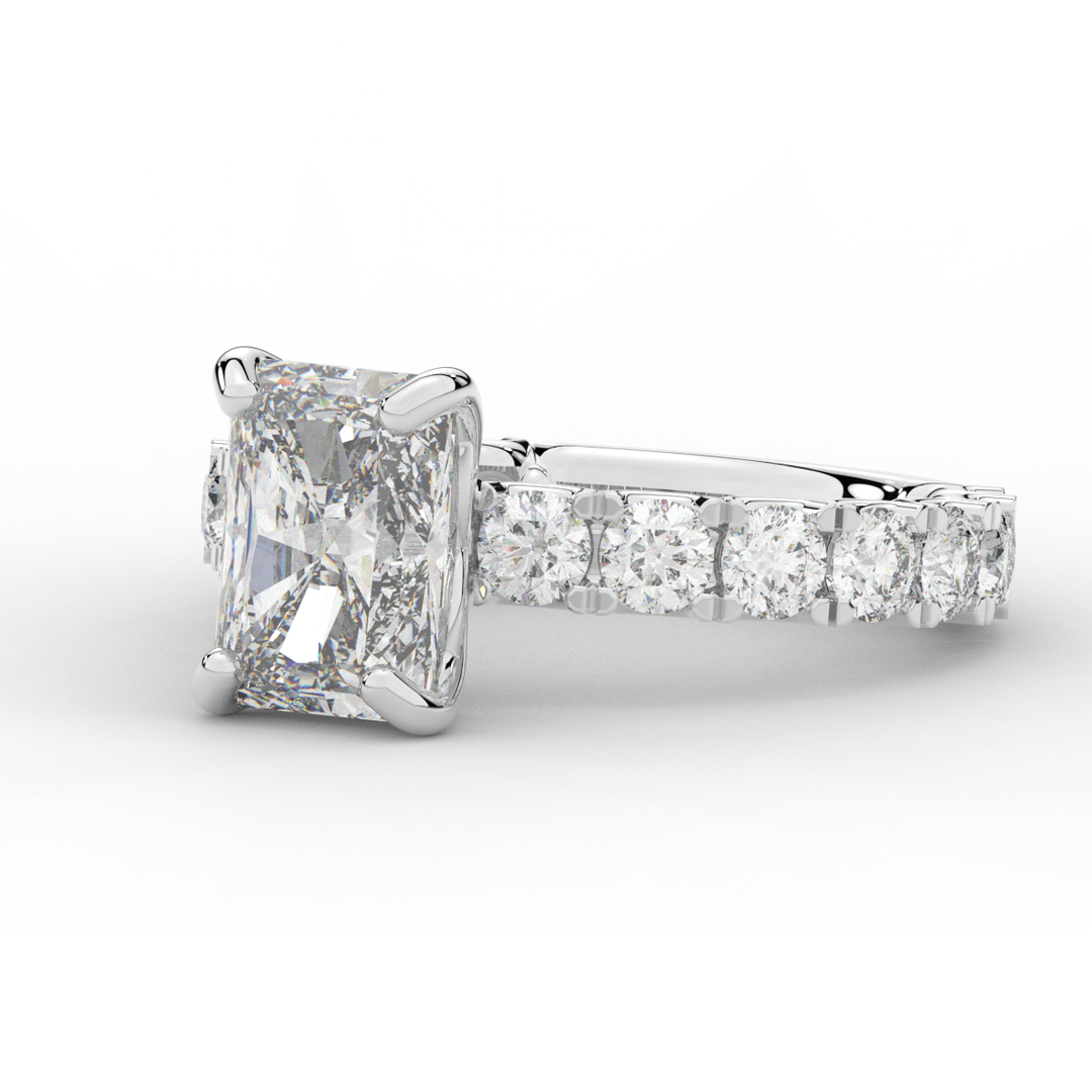 4.35CT.TW RADIANT LAB DIAMOND ENGAGEMENT RING - Nazarelle