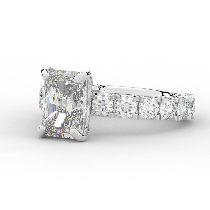4.35CT.TW RADIANT LAB DIAMOND ENGAGEMENT RING - Nazarelle