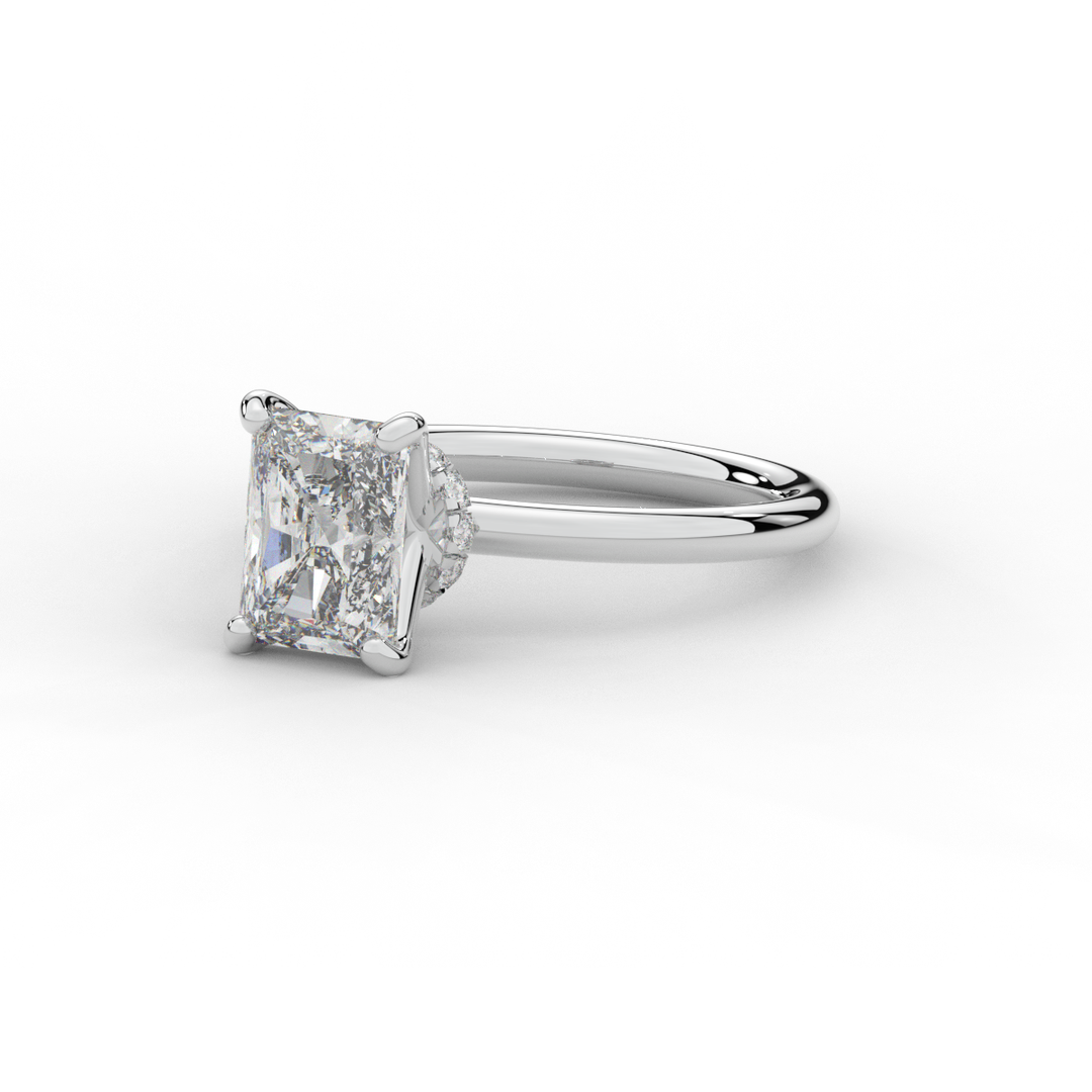 2.05CT.TW RADIANT LAB DIAMOND SOLITAIRE ENGAGEMENT RING - Nazarelle