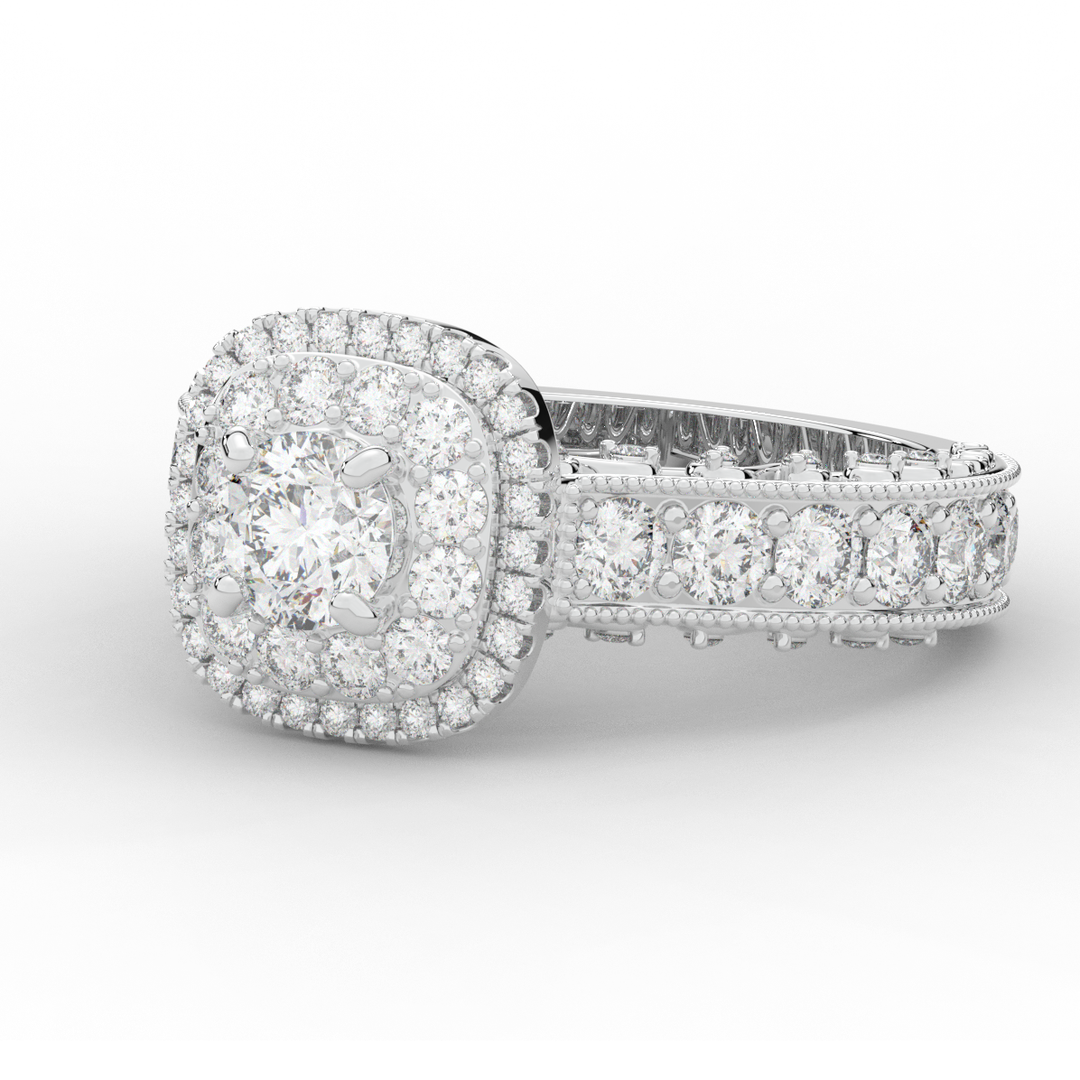 2.30CT.TW ROUND LAB DIAMOND ENGAGEMENT RING - Nazarelle