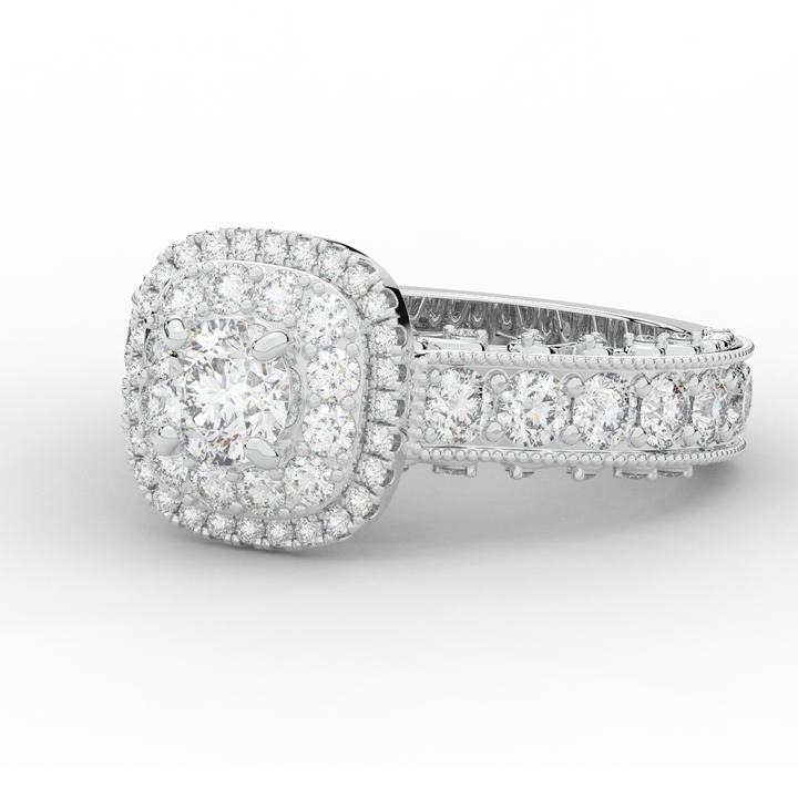 2.30CT.TW ROUND LAB DIAMOND ENGAGEMENT RING - Nazarelle