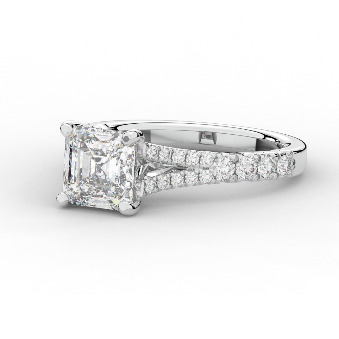 2.45CT.TW ASSCHER LAB DIAMOND ENGAGEMENT RING - Nazarelle