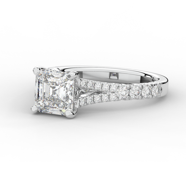 2.45CT.TW ASSCHER LAB DIAMOND ENGAGEMENT RING - Nazarelle