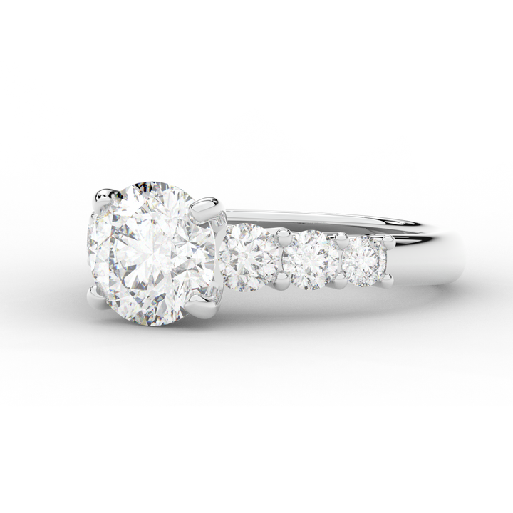 3.00CT.TW ROUND LAB DIAMOND  ENGAGEMENT RING - Nazarelle