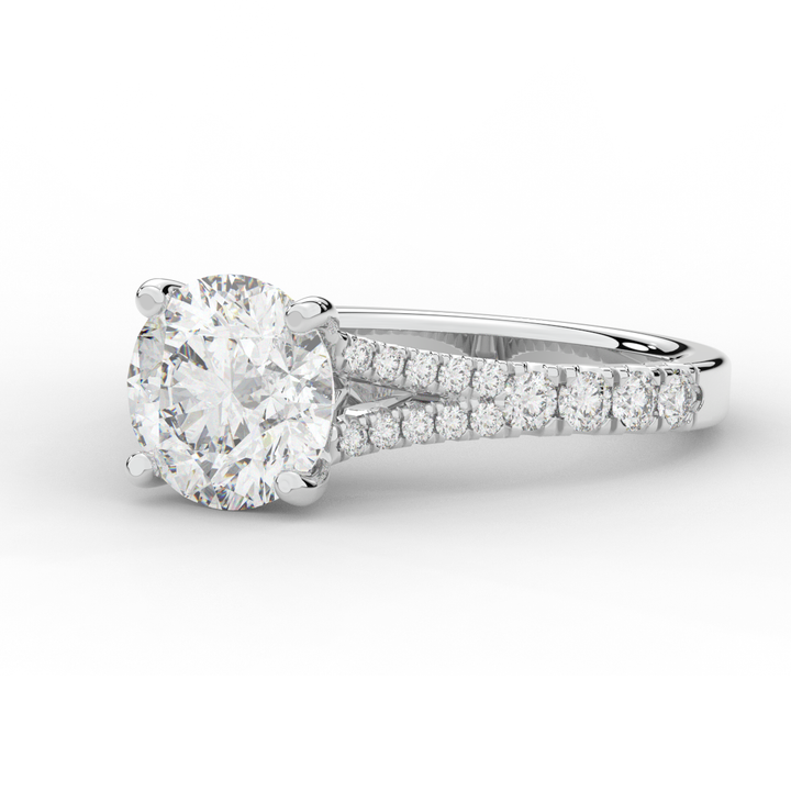 2.45CT.TW ROUND LAB DIAMOND ENGAGEMENT RING - Nazarelle