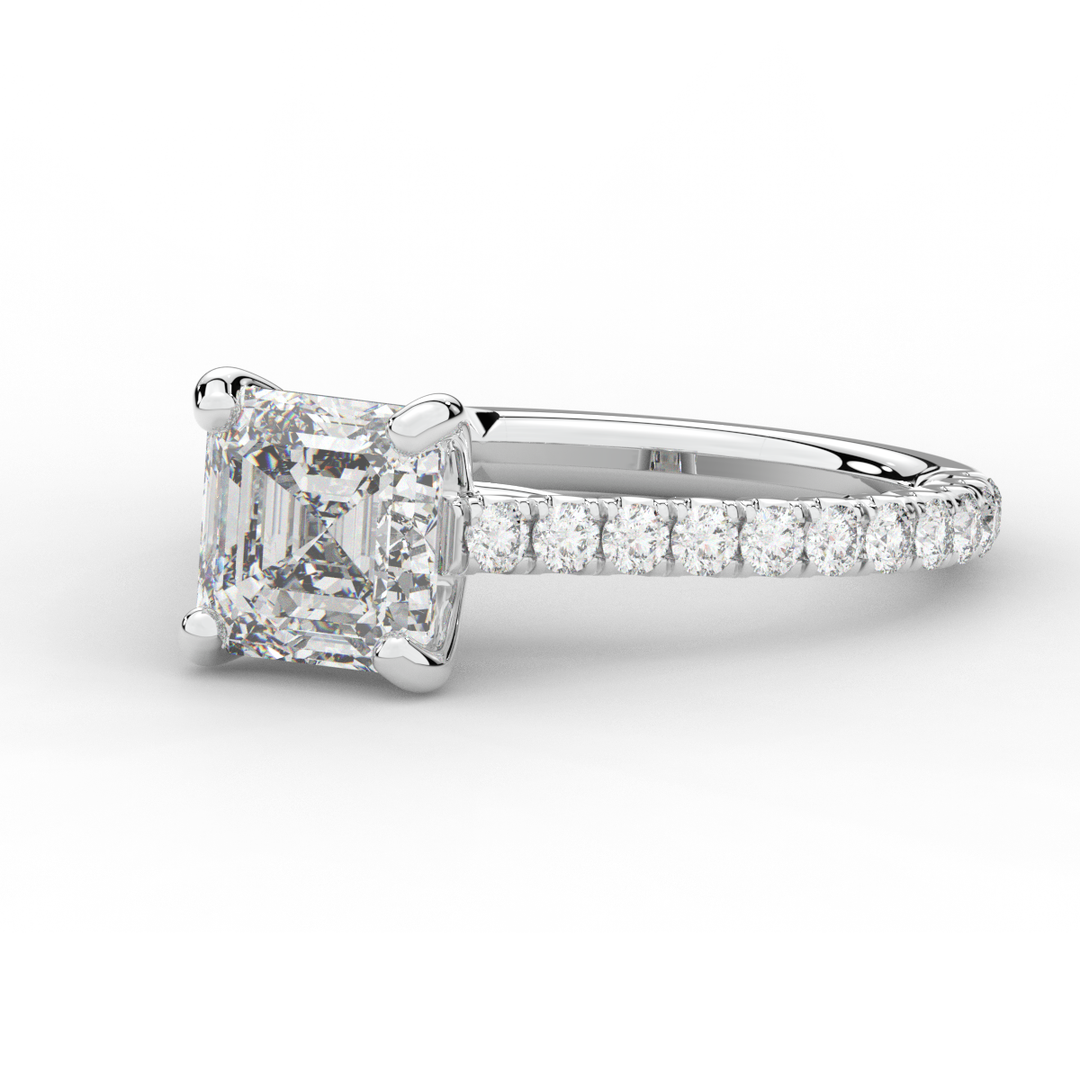 2.40CT.TW ASSCHER LAB DIAMOND ENGAGEMENT RING - Nazarelle