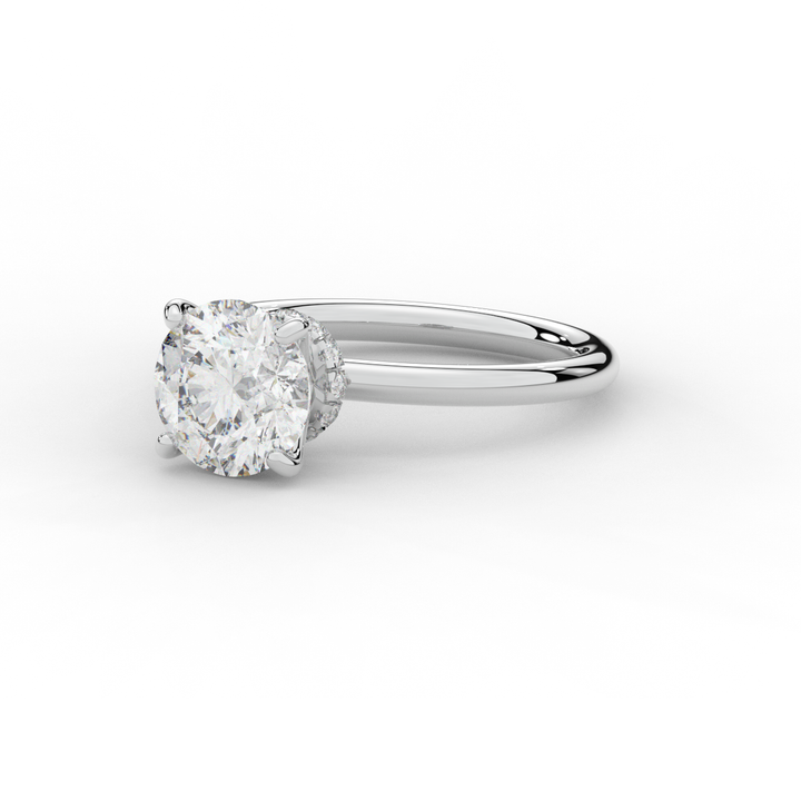 2.05CT.TW ROUND LAB DIAMOND SOLITAIRE ENGAGEMENT RING - Nazarelle