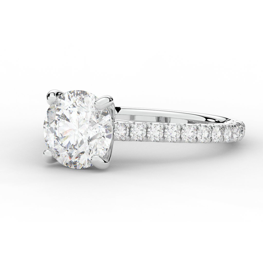 2.40CT.TW ROUND LAB DIAMOND ENGAGEMENT RING - Nazarelle