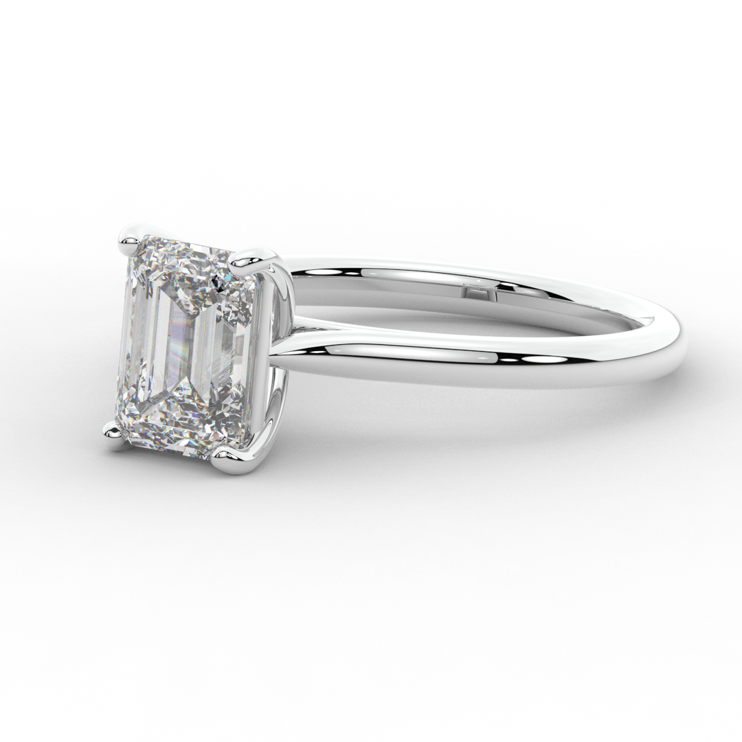 2.00CT EMERALD CUT LAB DIAMOND SOLITAIRE ENGAGEMENT RING - Nazarelle