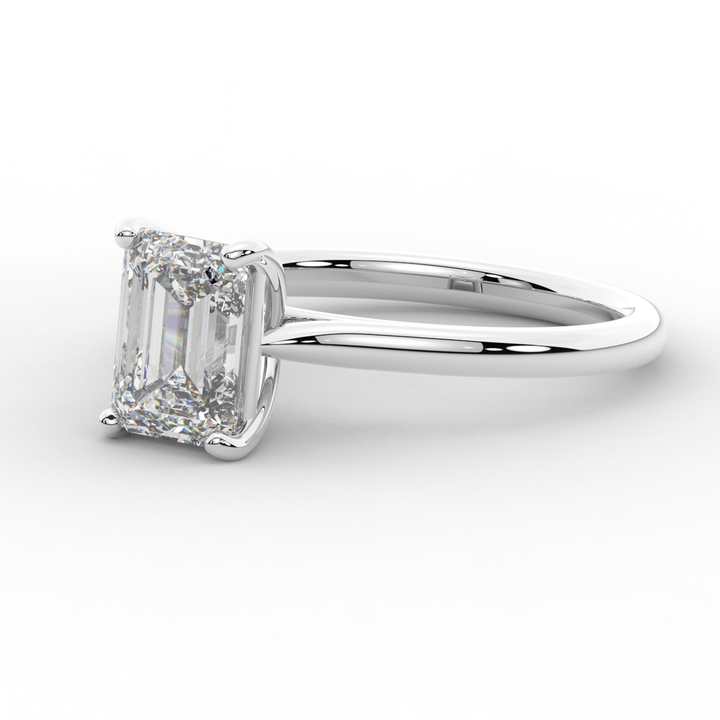2.00CT EMERALD CUT LAB DIAMOND SOLITAIRE ENGAGEMENT RING - Nazarelle