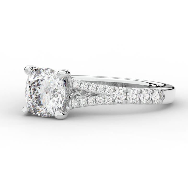 2.45CT.TW CUSHION LAB DIAMOND ENGAGEMENT RING - Nazarelle