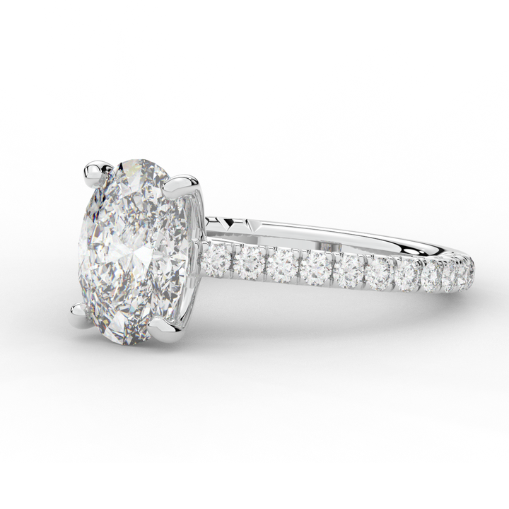 2.40CT.TW OVAL LAB DIAMOND ENGAGEMENT RING - Nazarelle