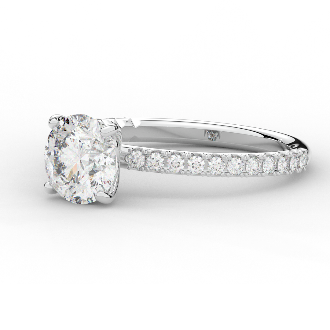 1.75CT.TW ROUND LAB DIAMOND SOLITAIRE ENGAGEMENT RING - Nazarelle
