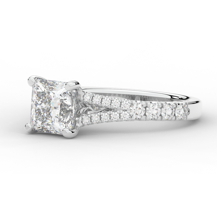2.45CT.TW PRINCESS LAB DIAMOND ENGAGEMENT RING - Nazarelle