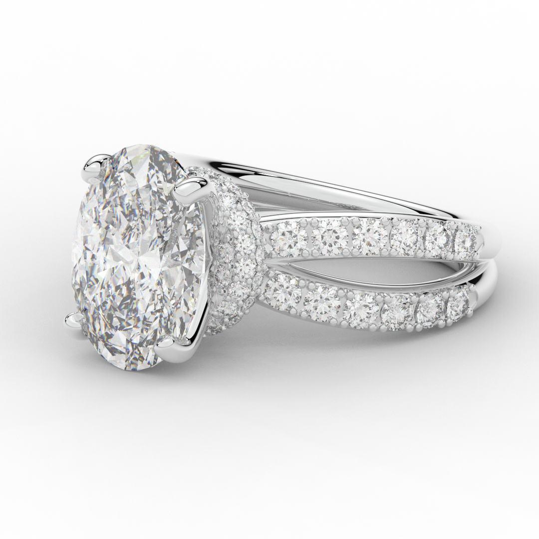 6.25CT.TW OVAL LAB DIAMOND ENGAGEMENT RING
