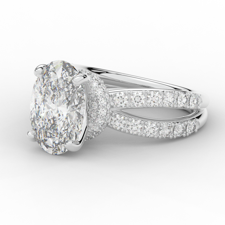 6.25CT.TW OVAL LAB DIAMOND ENGAGEMENT RING