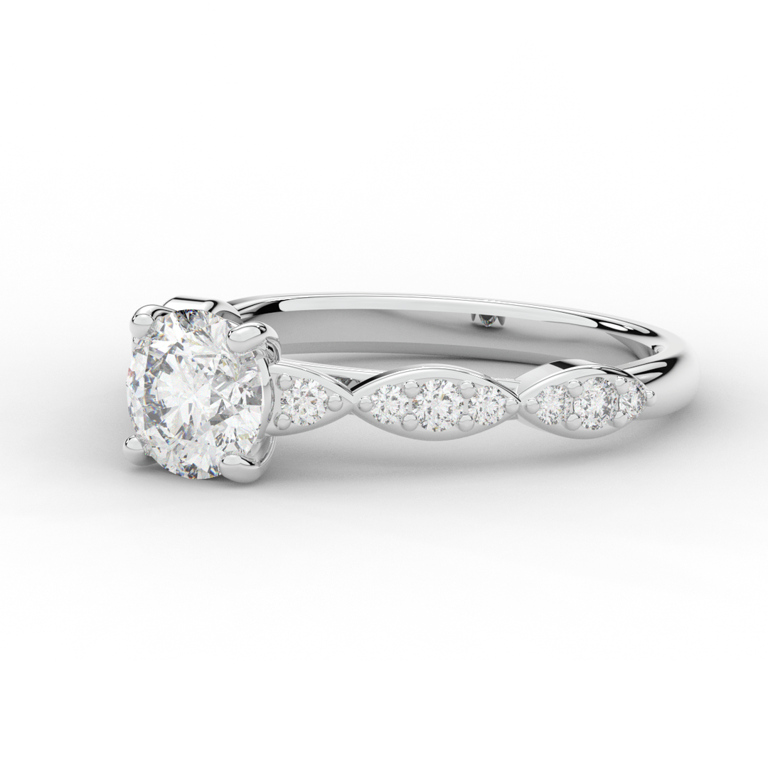 1.20CT.TW ROUND LAB DIAMOND SOLITAIRE ENGAGEMENT RING - Nazarelle