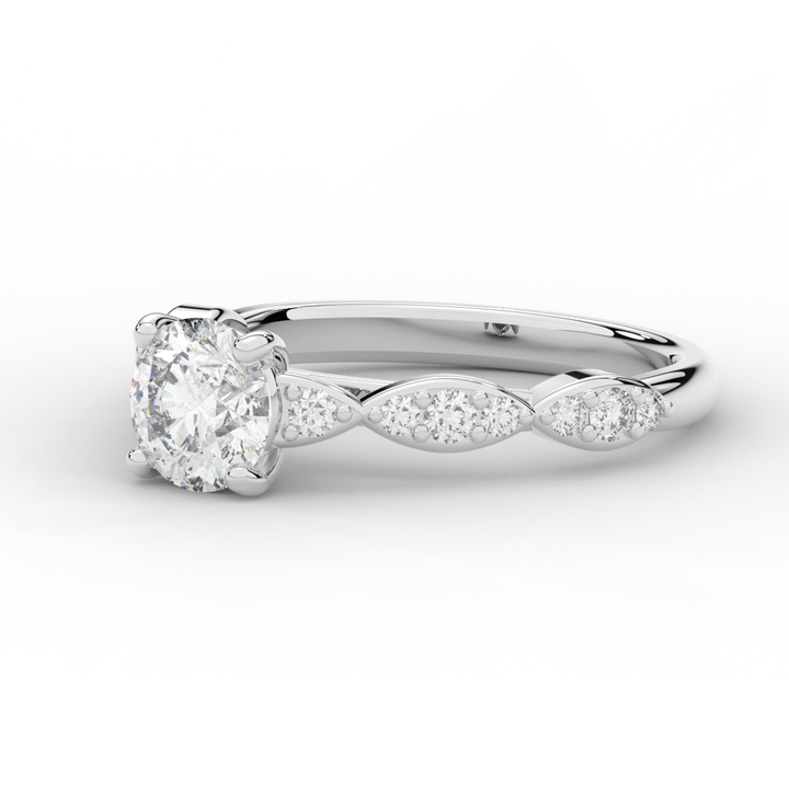1.20CT.TW ROUND LAB DIAMOND SOLITAIRE ENGAGEMENT RING - Nazarelle