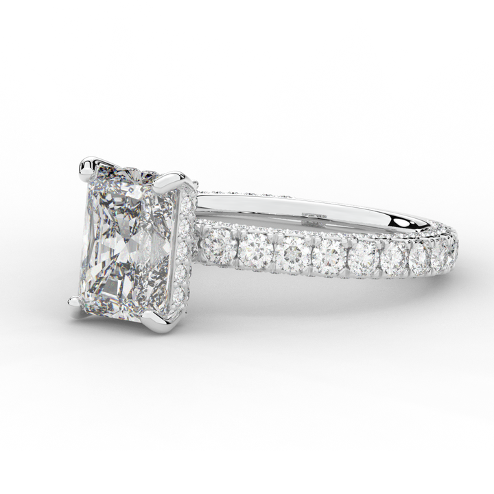 3.00CT.TW RADIANT LAB DIAMOND ENGAGEMENT RING - Nazarelle