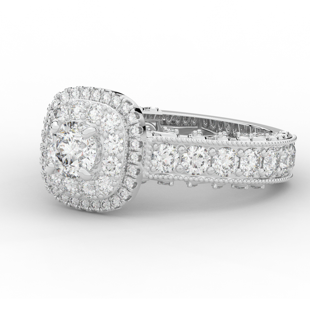 2.30CT.TW ROUND LAB DIAMOND ENGAGEMENT RING - Nazarelle