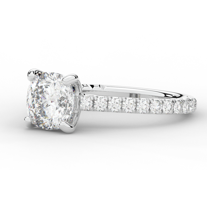 2.40CT.TW CUSHION LAB DIAMOND ENGAGEMENT RING - Nazarelle