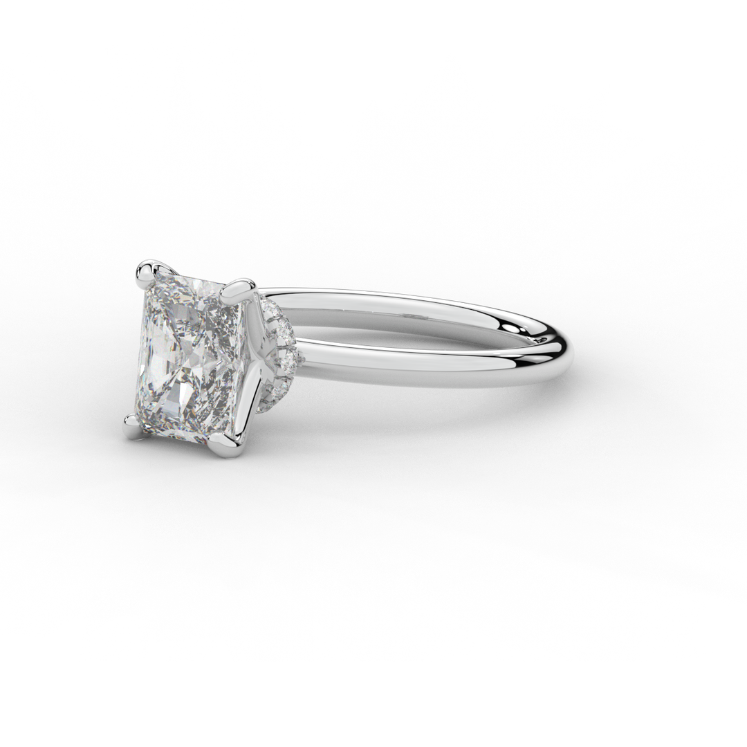 2.05CT.TW RADIANT LAB DIAMOND SOLITAIRE ENGAGEMENT RING - Nazarelle