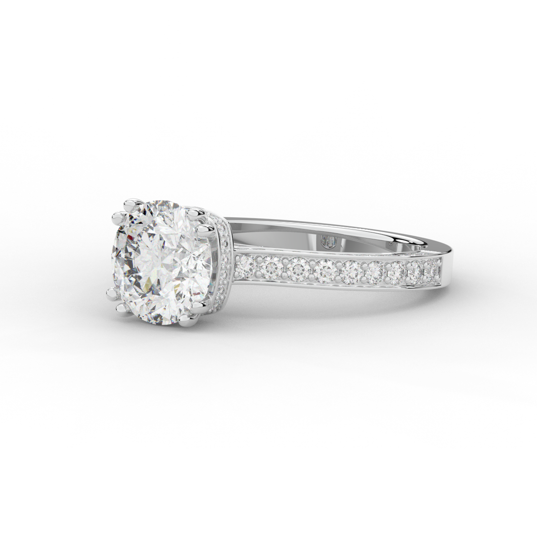 2.60CT.TW ROUND LAB DIAMOND SOLITAIRE ENGAGEMENT RING - Nazarelle