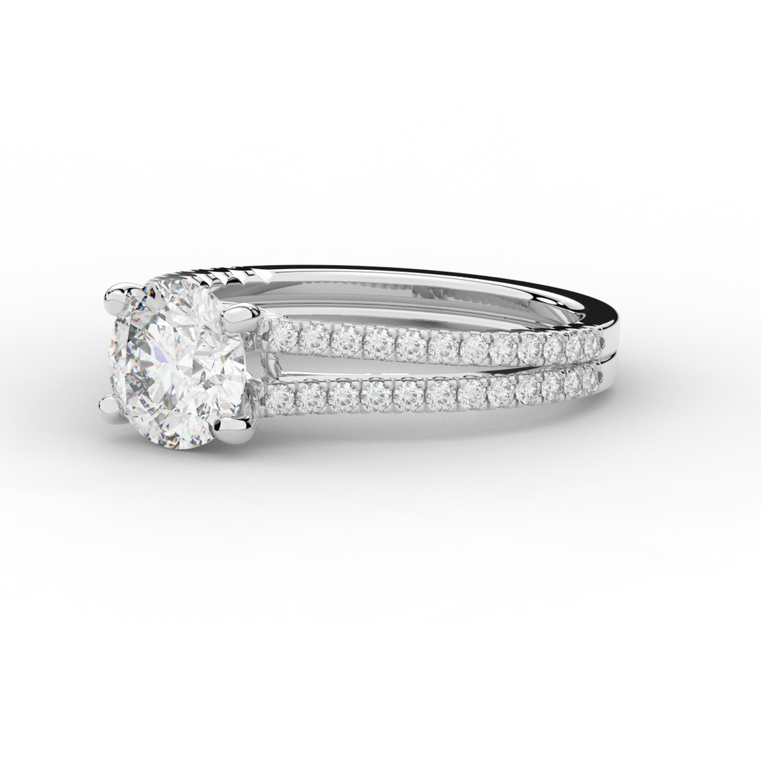 1.90CT.TW ROUND LAB DIAMOND SOLITAIRE ENGAGEMENT RING - Nazarelle
