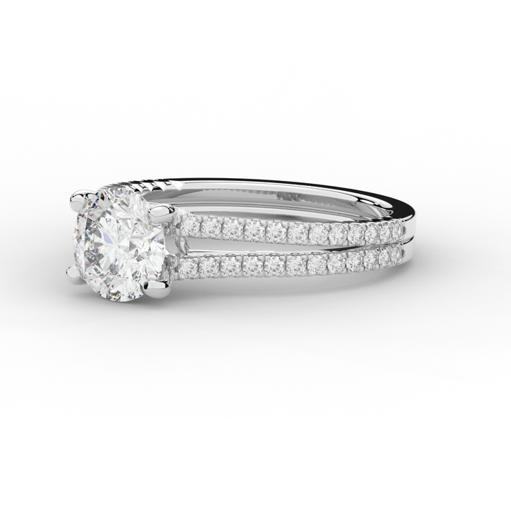 1.90CT.TW ROUND LAB DIAMOND SOLITAIRE ENGAGEMENT RING - Nazarelle