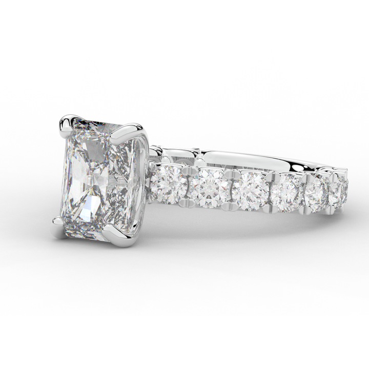 4.35CT.TW RADIANT LAB DIAMOND ENGAGEMENT RING - Nazarelle